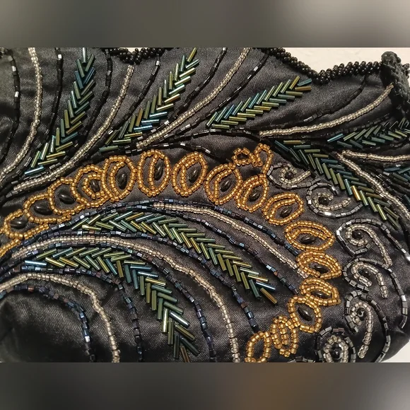 Carolyne Barton Beaded Black Evening Bag - Picture 3 of 16